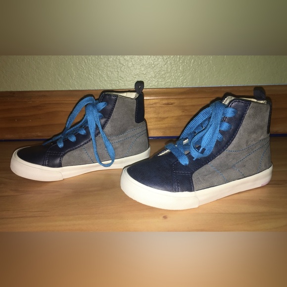Kids GAP Blue High Top Sneakers 9 - Picture 5 of 12